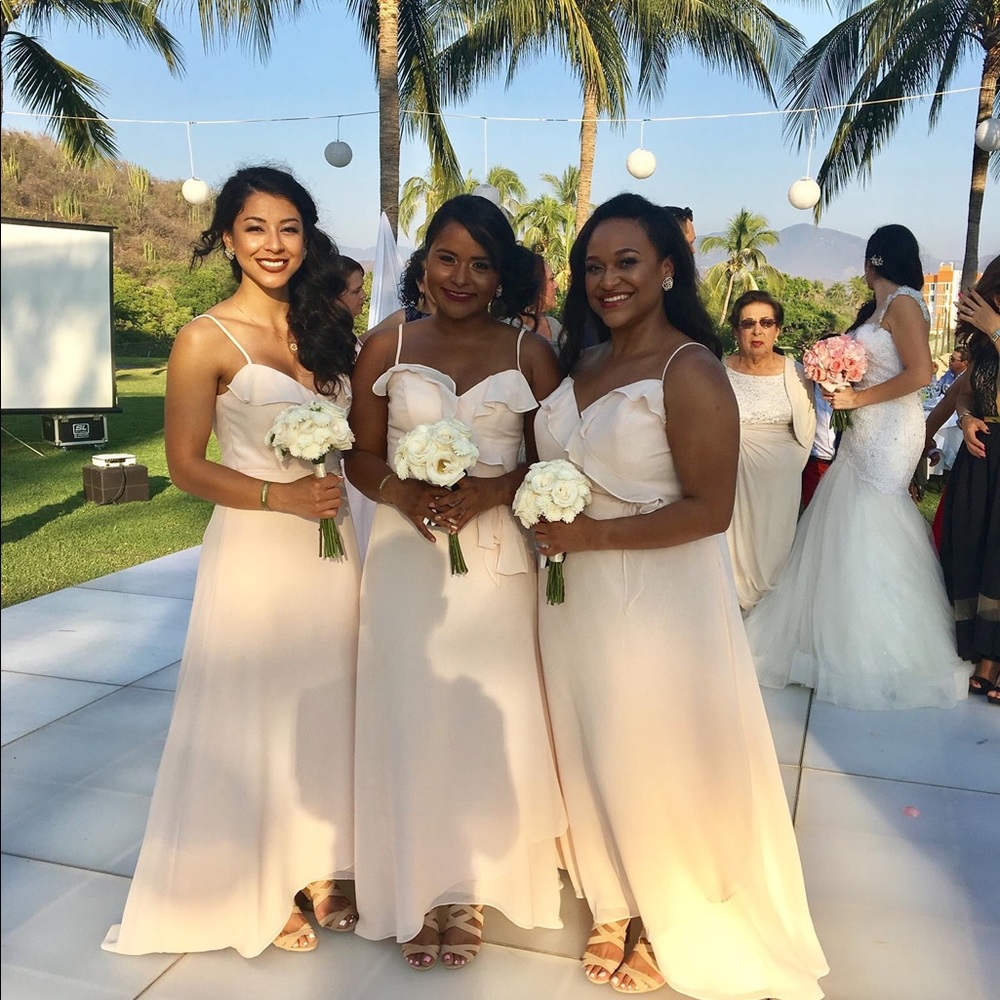 W Too Blush Pink Bridesmaid Dress